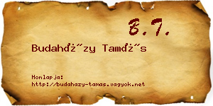 Budaházy Tamás névjegykártya